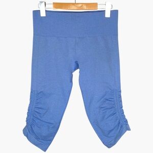 Lululemon In the Flow Crop II - Heathered Lullaby Blue - Seamless - Size 4